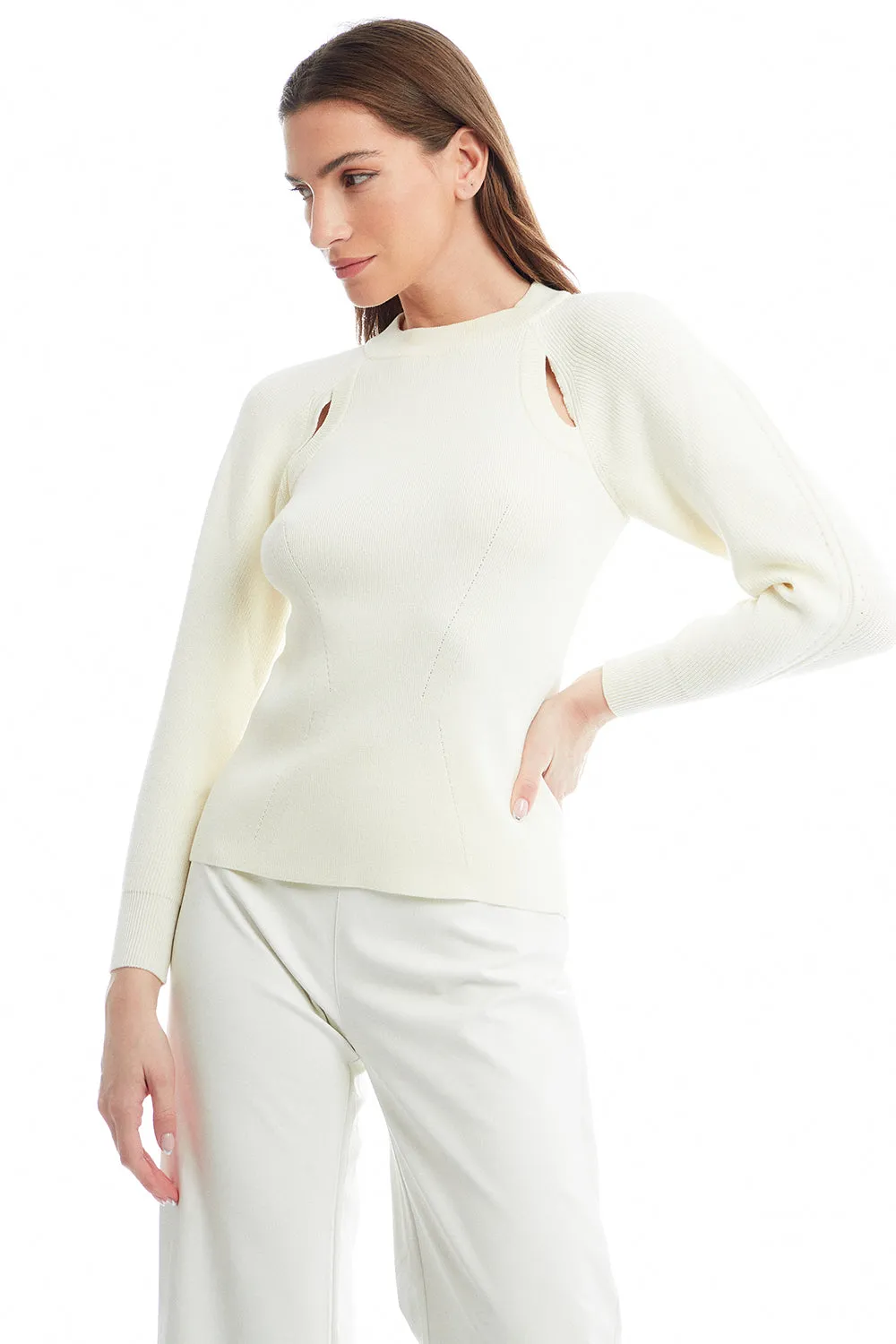 MAGLIA C/APERTURE SU SPALLE
