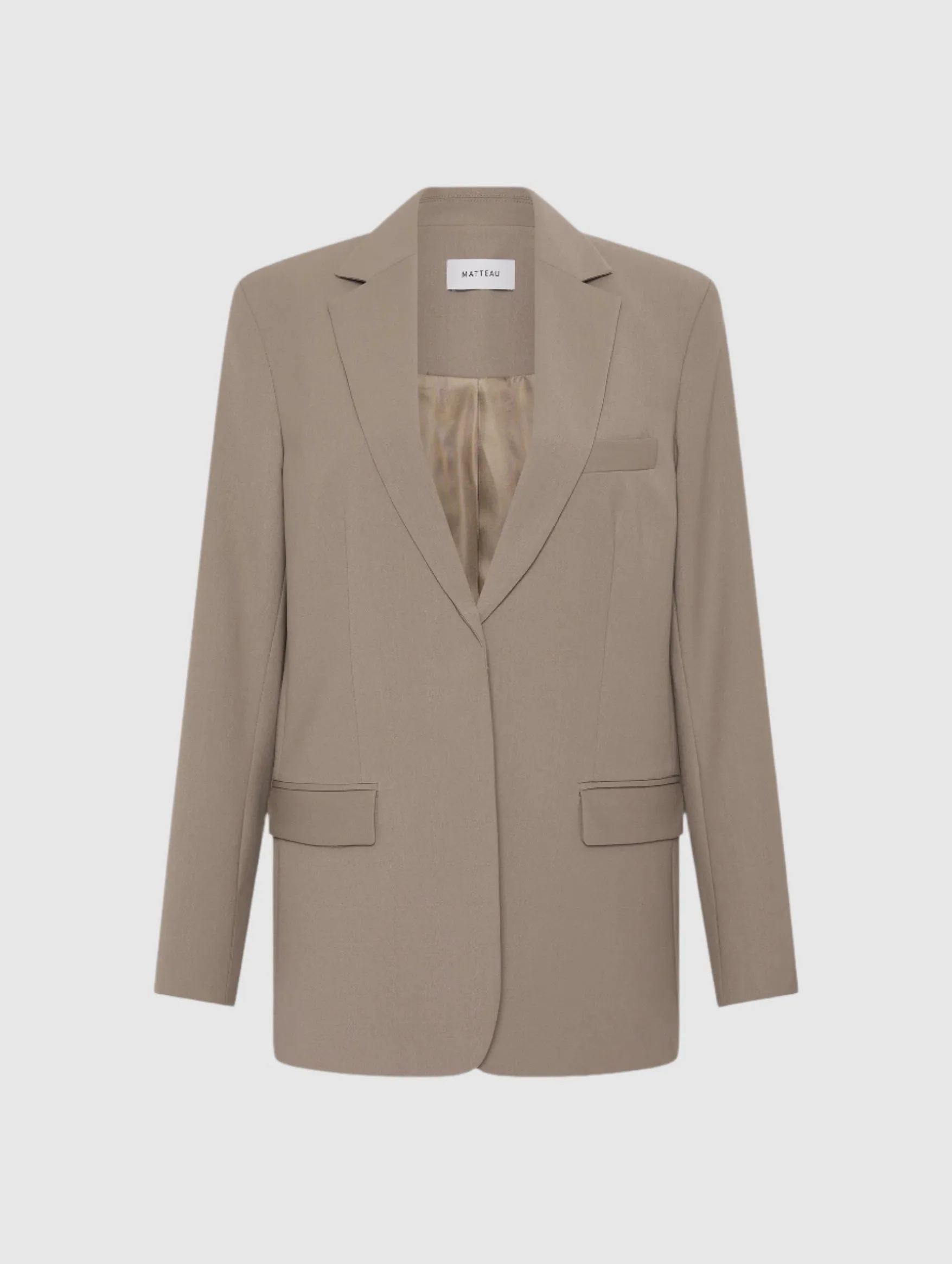 Matteau Relaxed Tailored Blazer in Taupe
