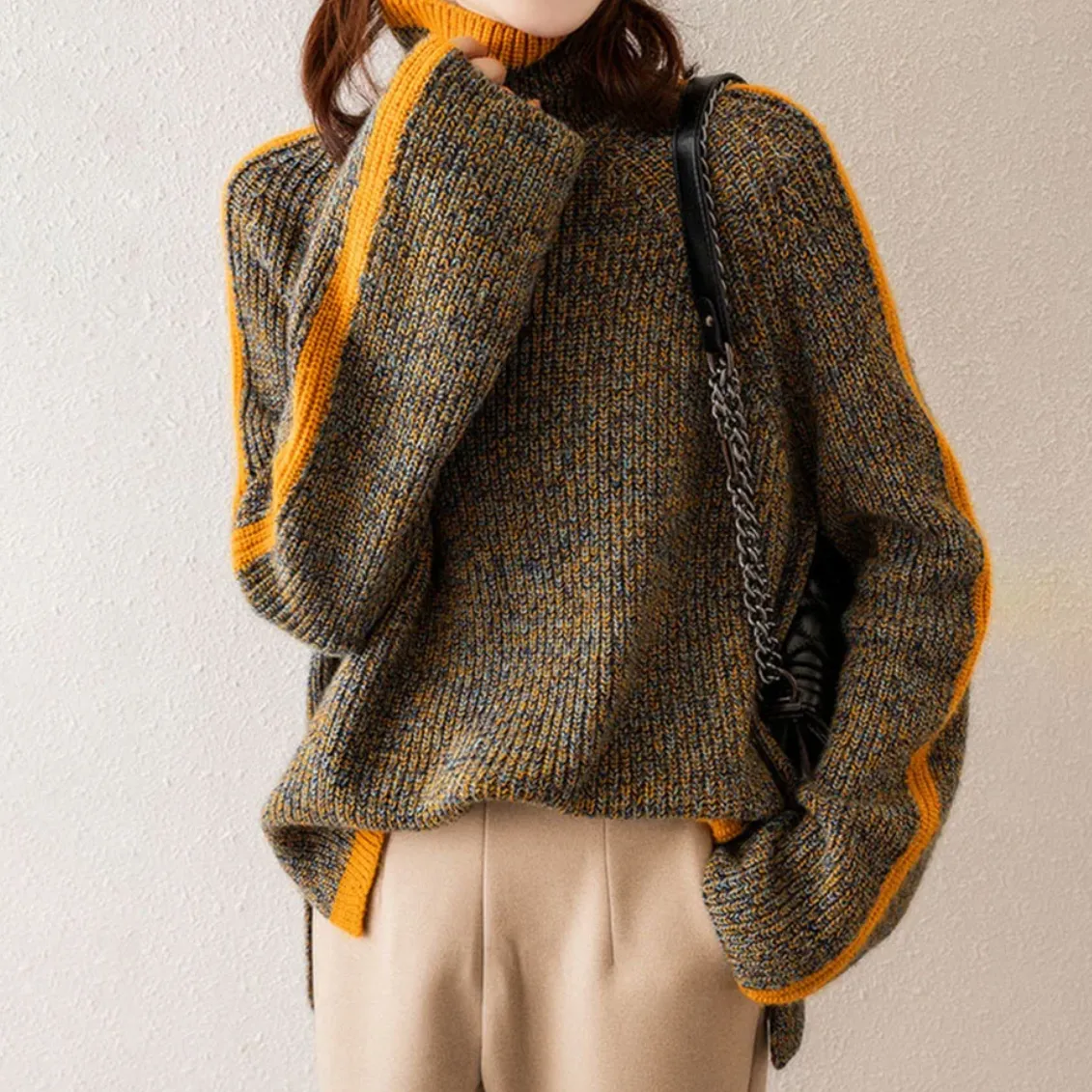 Maya™ | Oversized Roll Neck Jumper