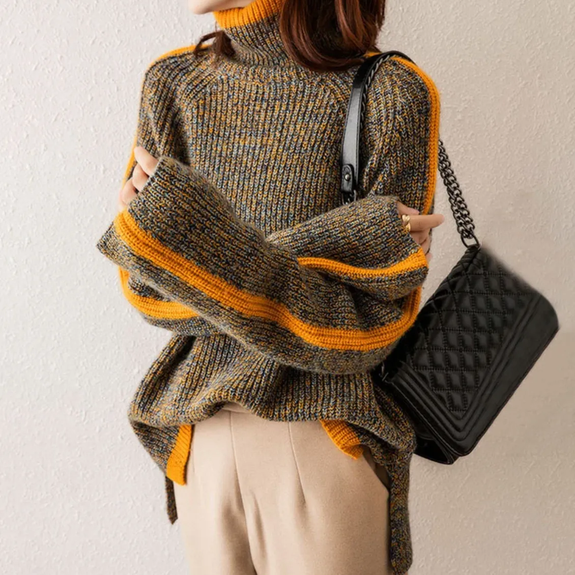 Maya™ | Oversized Roll Neck Jumper