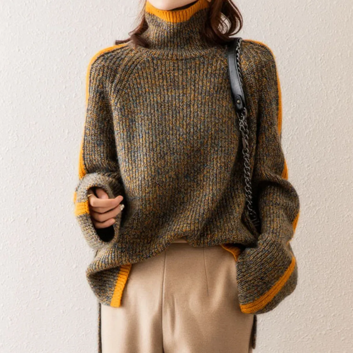 Maya™ | Oversized Roll Neck Jumper
