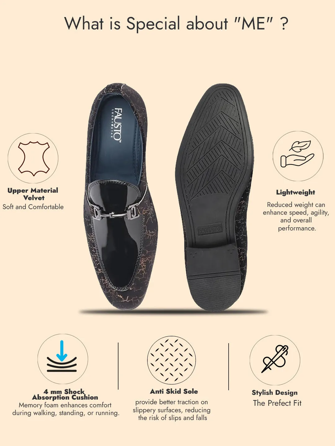 Men Black Party Formal Velvet Horsebit Buckle Slip On Loafer Shoes