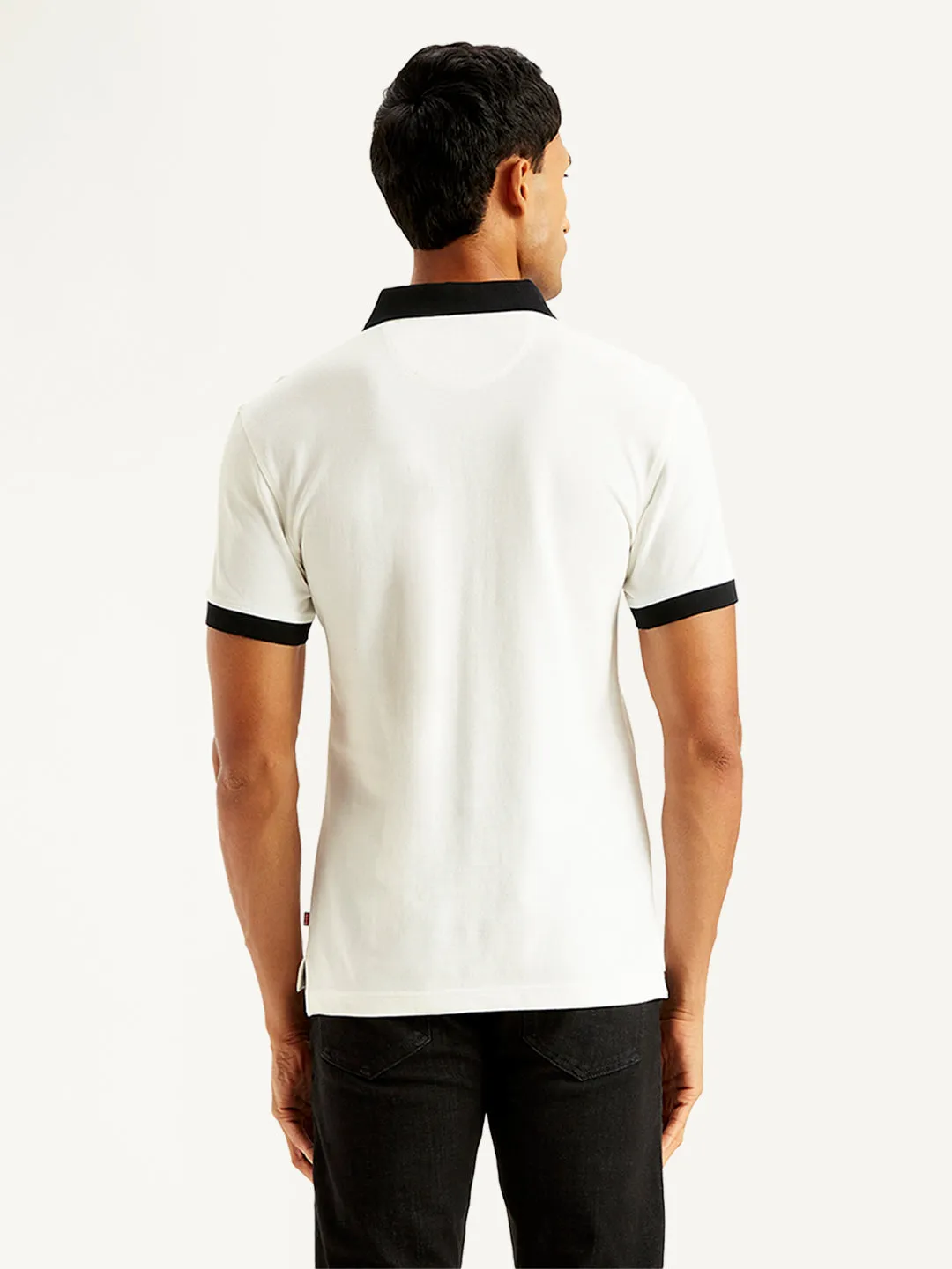 Men's Brand Logo Slim Fit Polo T-Shirt