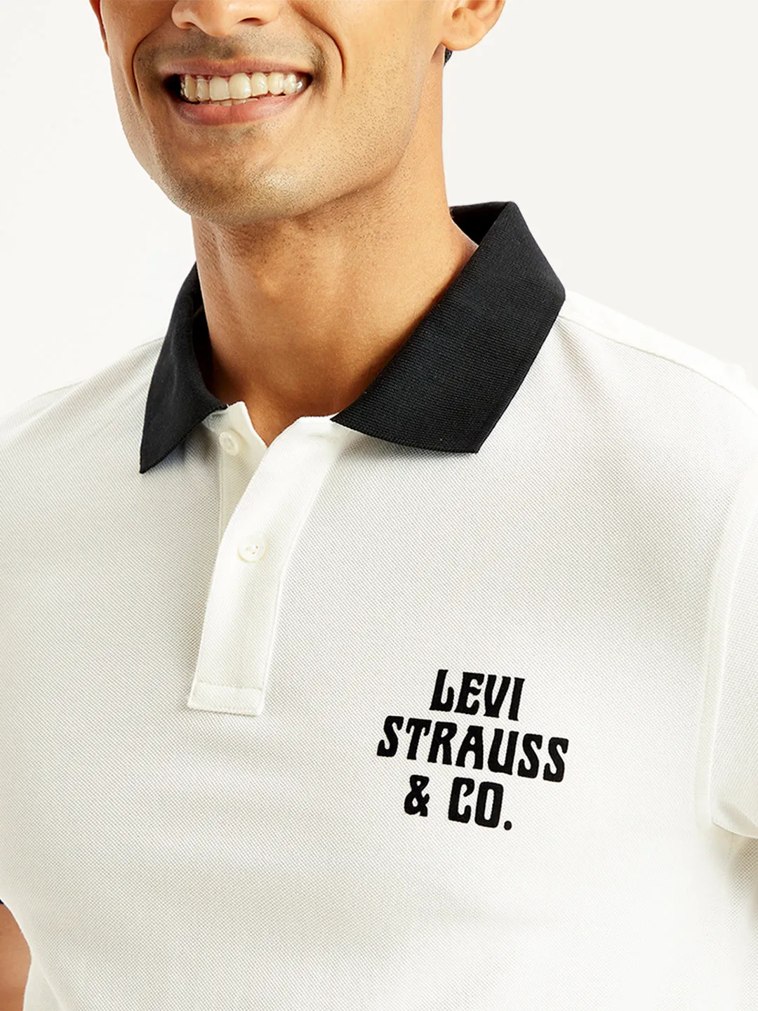 Men's Brand Logo Slim Fit Polo T-Shirt