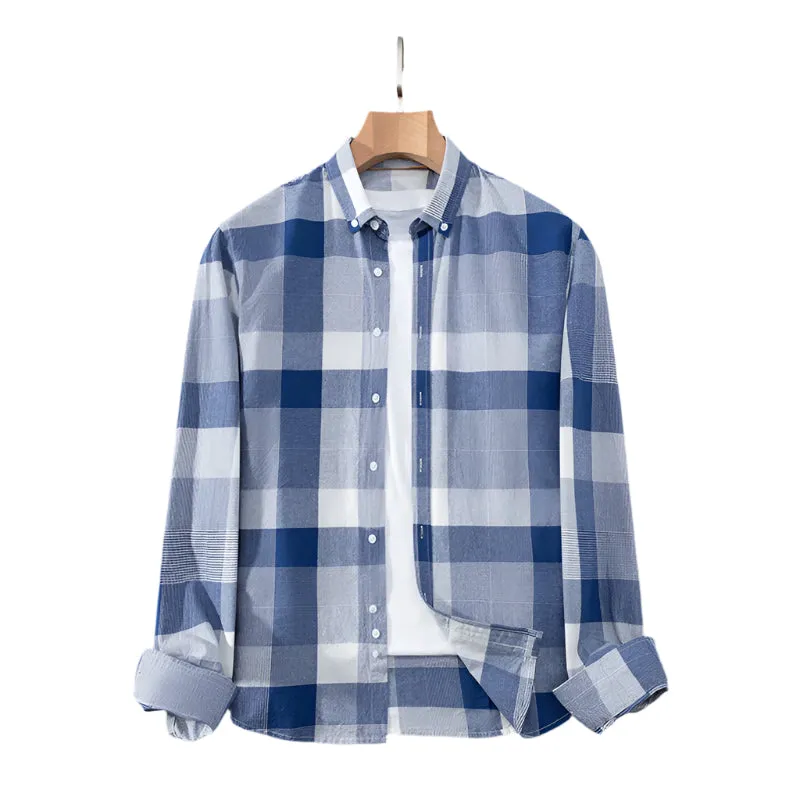 Men's Classic Plaid Cotton Shirt | Contemporary Casual Collection