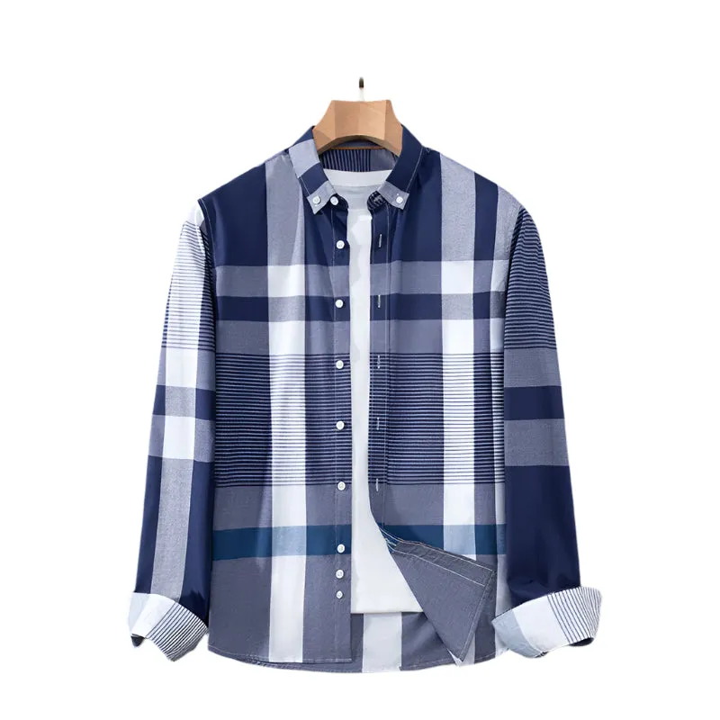 Men's Classic Plaid Cotton Shirt | Contemporary Casual Collection