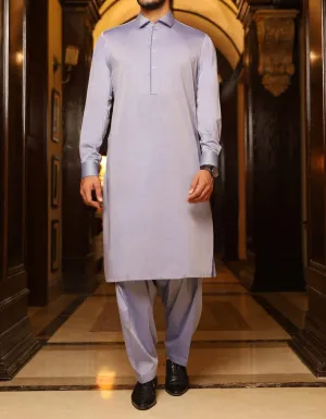 Mens Eid Shalwar Kameez in Sky Blue Color #M0022