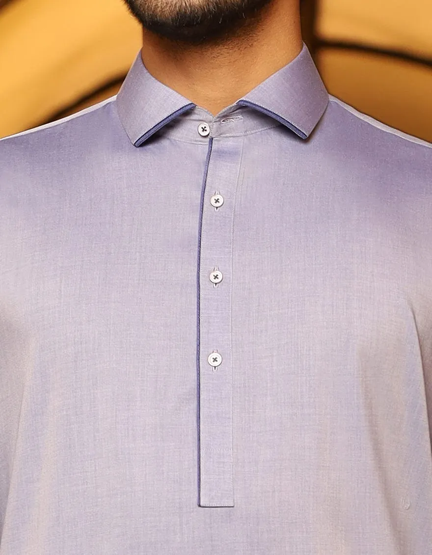 Mens Eid Shalwar Kameez in Sky Blue Color #M0022