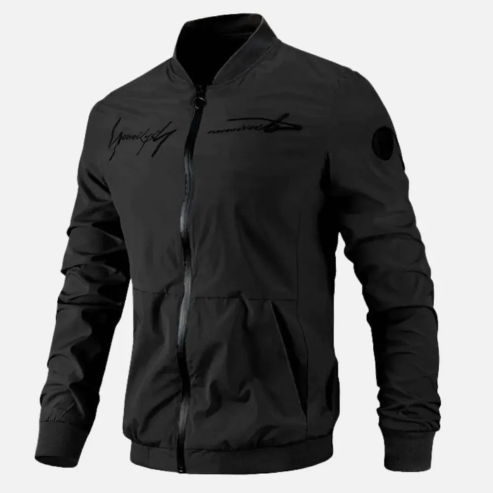 Men's lightweight bomber jacket - sleek zip-up outerwear for everyday wear