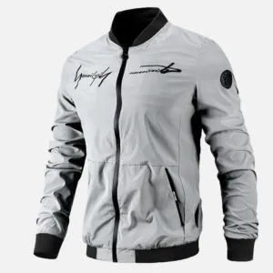 Men's lightweight bomber jacket - sleek zip-up outerwear for everyday wear