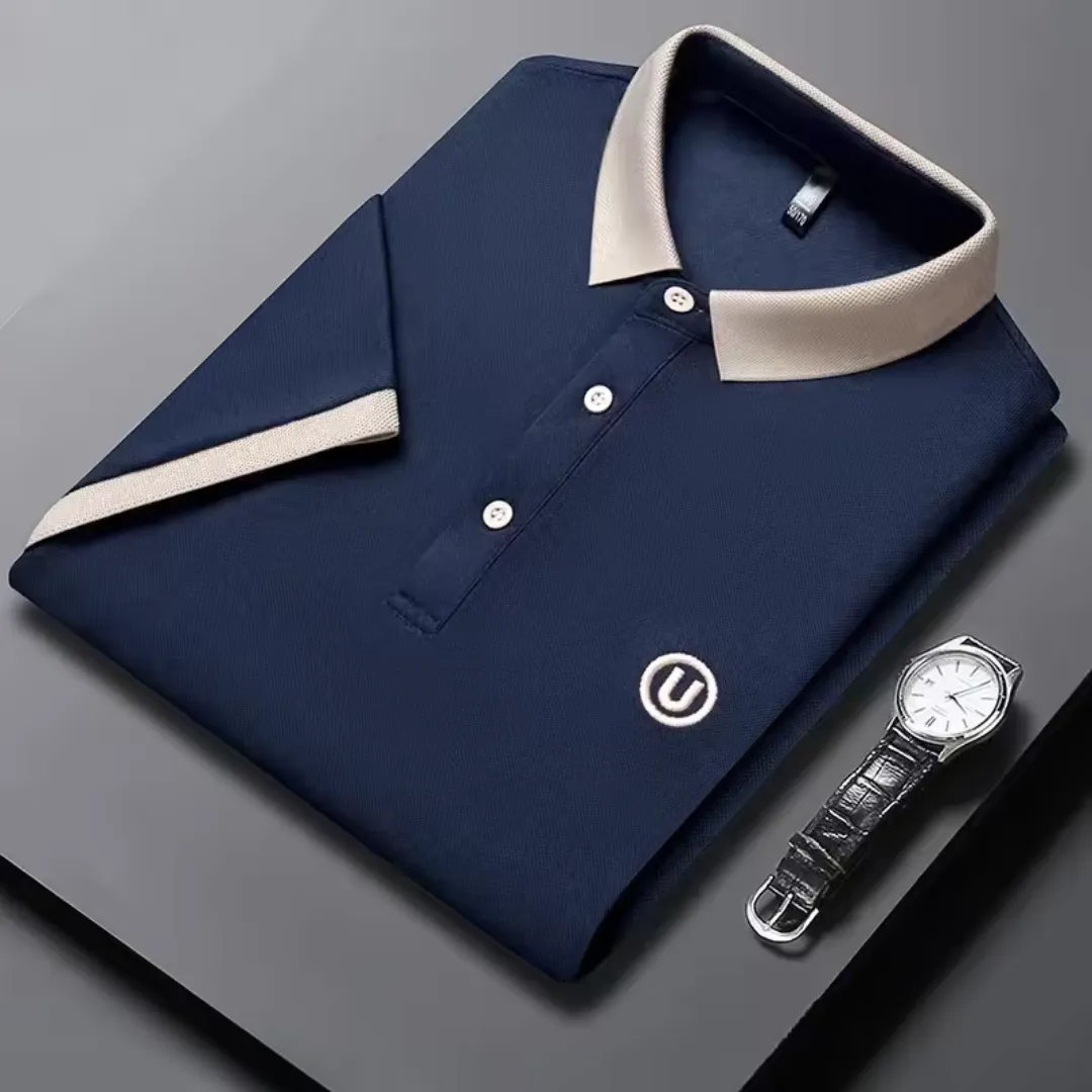 Men's polo shirt - classic short sleeve t-shirt for everyday wear