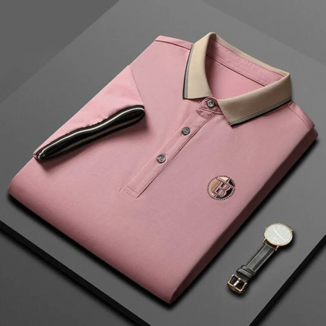Men's polo shirt - classic short sleeve t-shirt for everyday wear