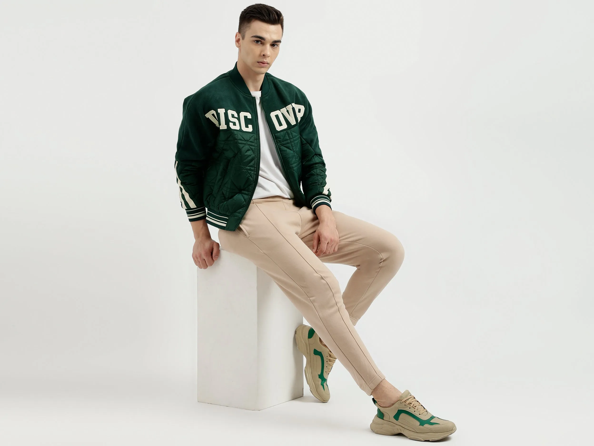 Men's Regular Fit Baseball Collar Wadded Jacket