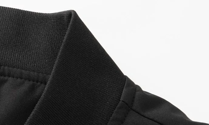 Men’s Solid Oversized Bomber Jacket with Elastic Band Cuff