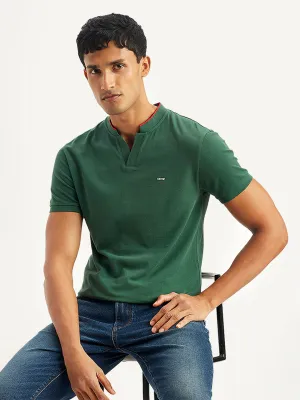 Men's Solid Slim Fit Polo T-Shirt