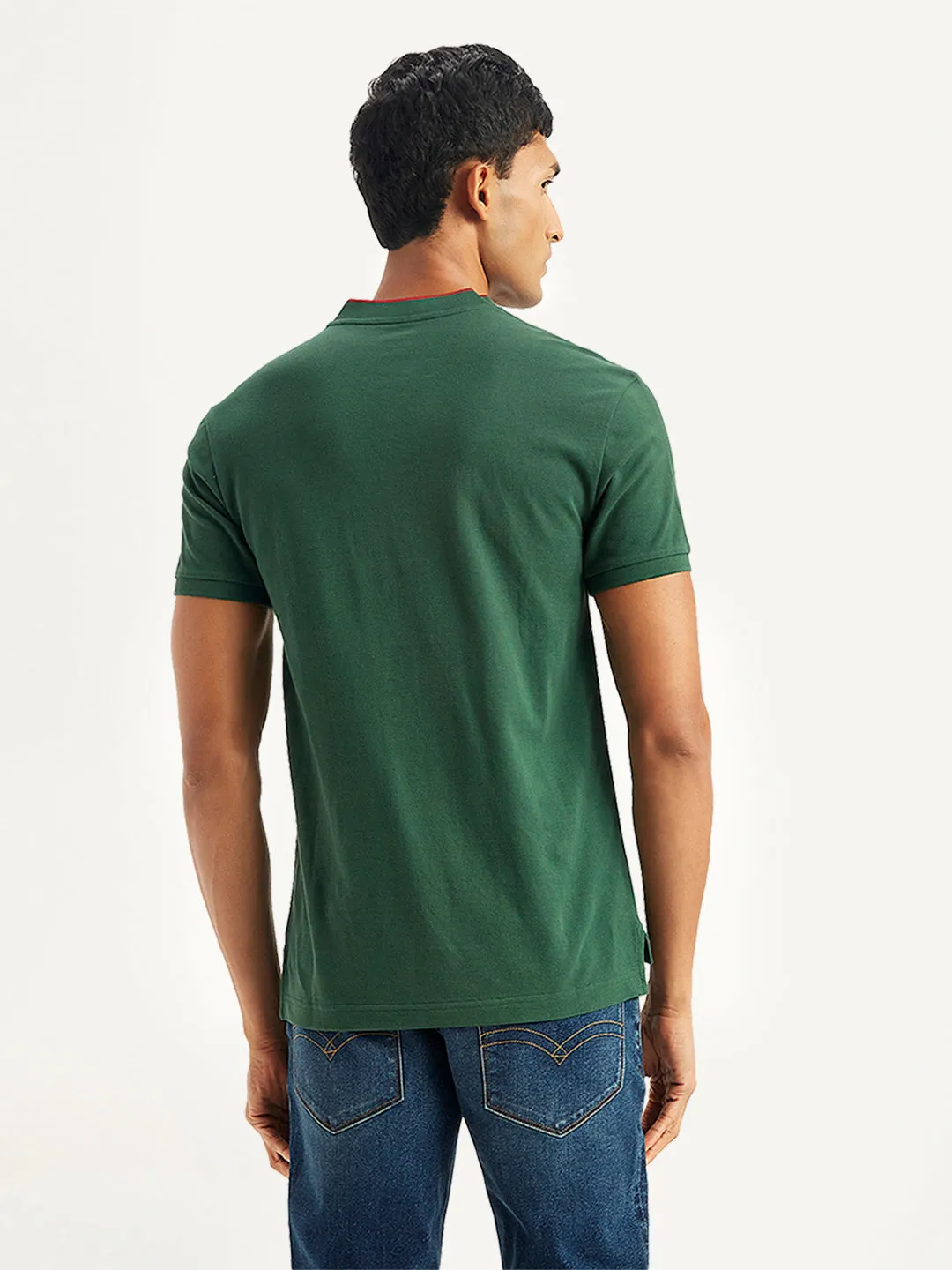 Men's Solid Slim Fit Polo T-Shirt