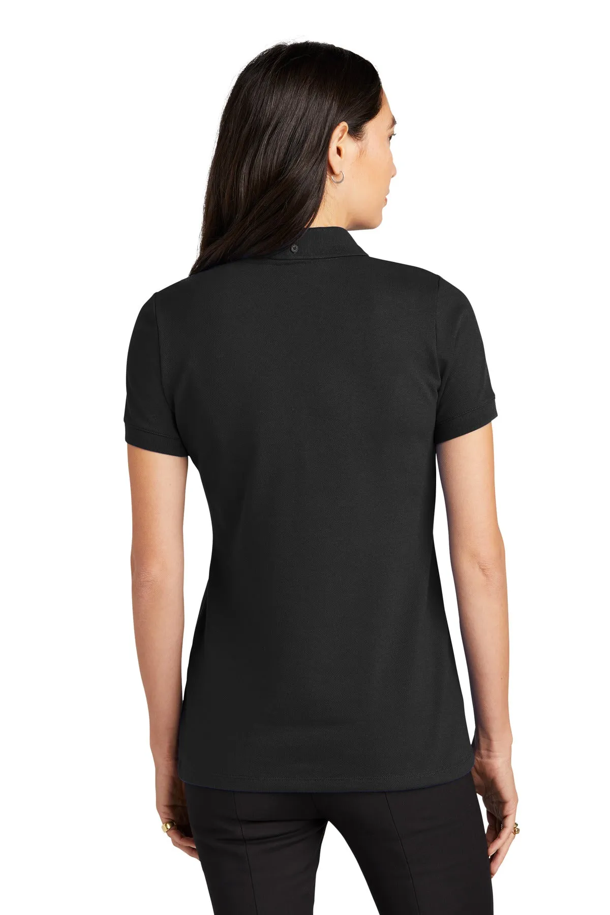 Mercer Mettle Women's Stretch Heavyweight Pique Polo MM1001 Deep Black