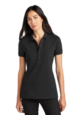 Mercer Mettle Women's Stretch Heavyweight Pique Polo MM1001 Deep Black