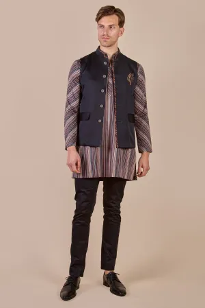 Midnight Blue Nehru Jacket