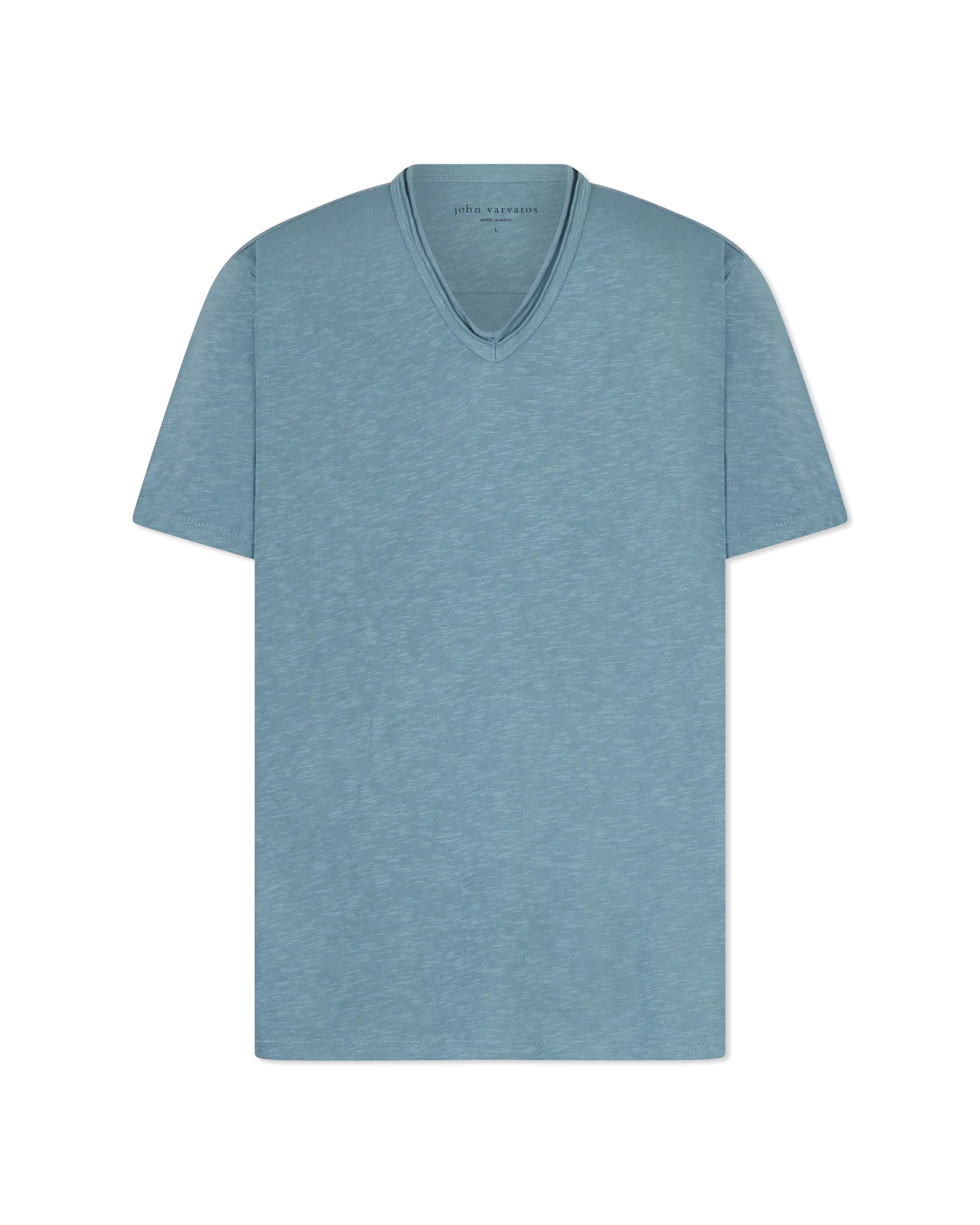 Miles Raw Edge Slub V-Neck T-Shirt