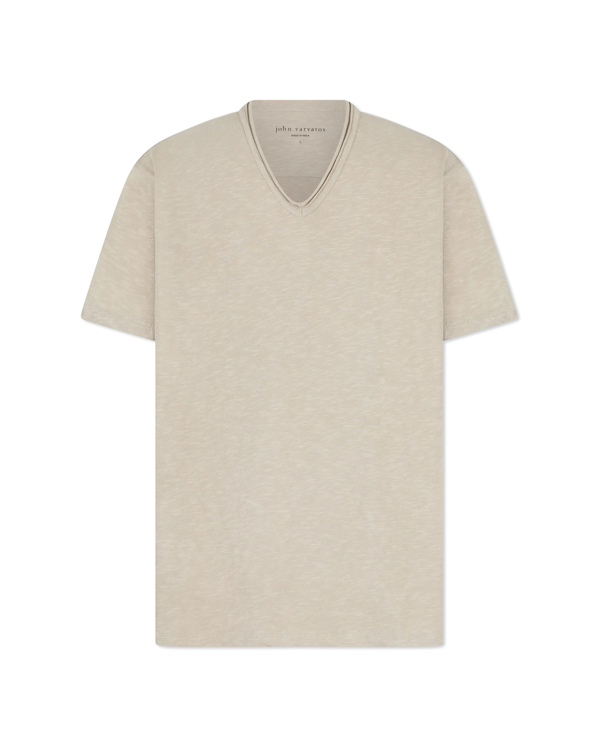 Miles Raw Edge Slub V-Neck T-Shirt