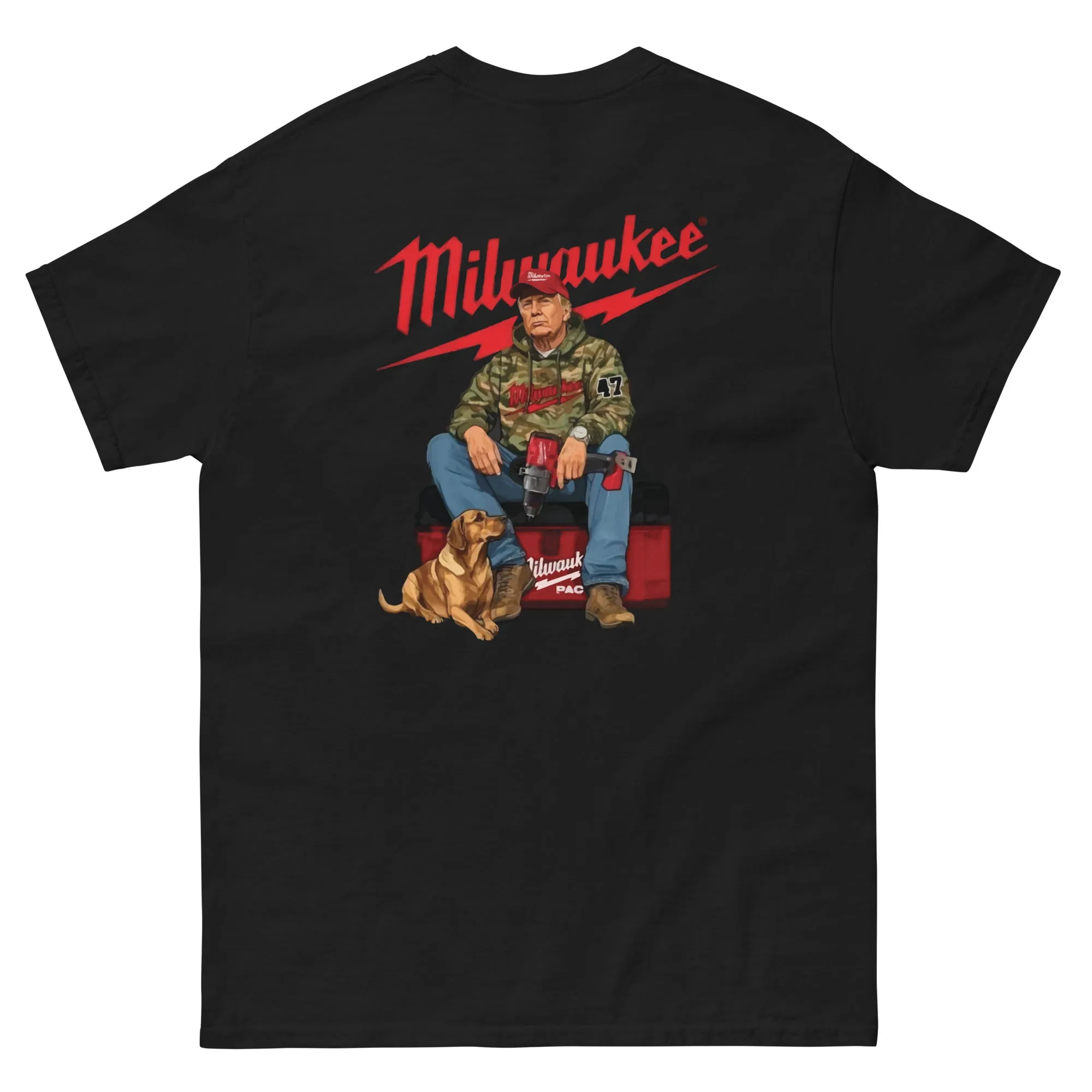Milwaukee Trump Camo Shirt Full Hand Drill T Shirt Dog Hunt Merch