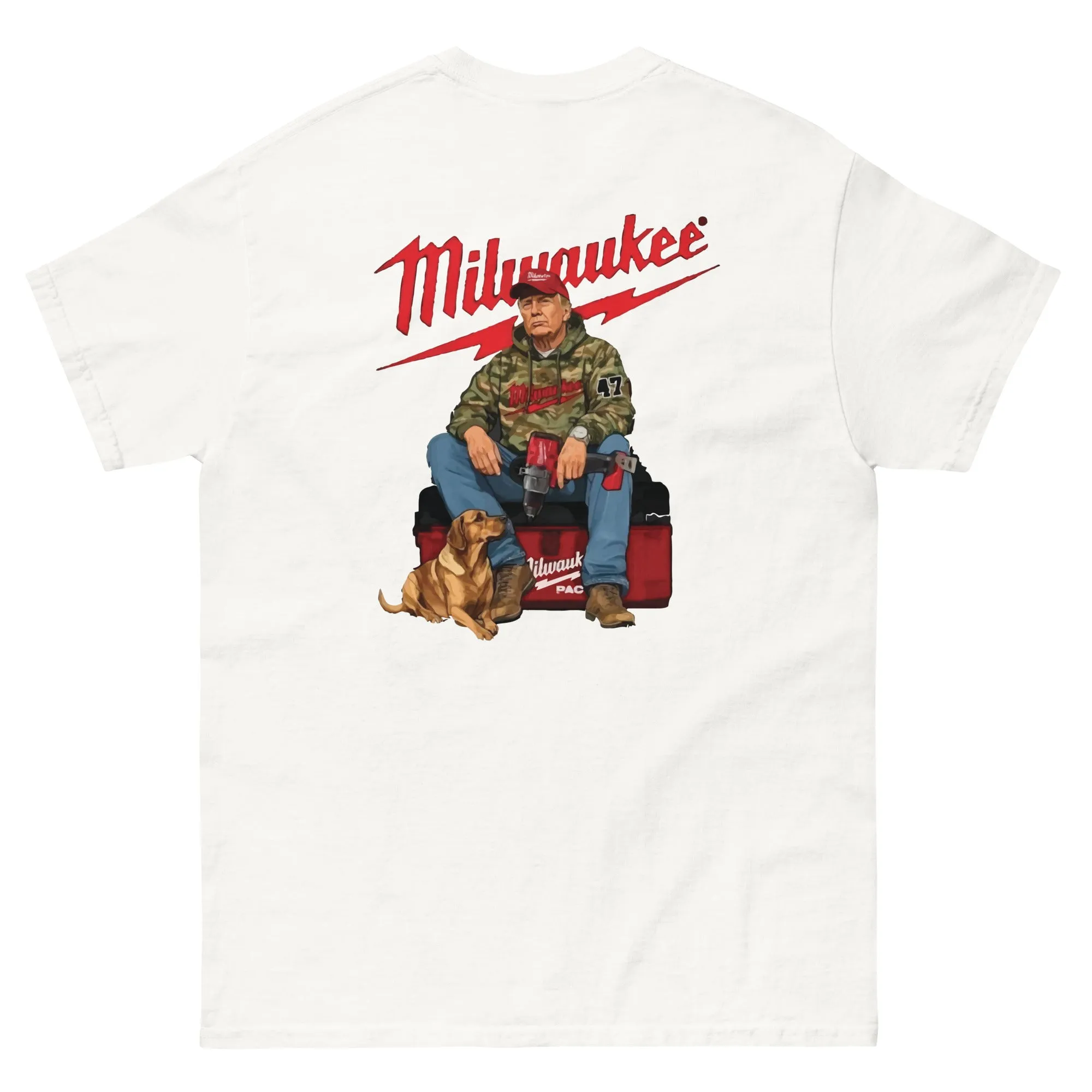 Milwaukee Trump Camo Shirt Full Hand Drill T Shirt Dog Hunt Merch