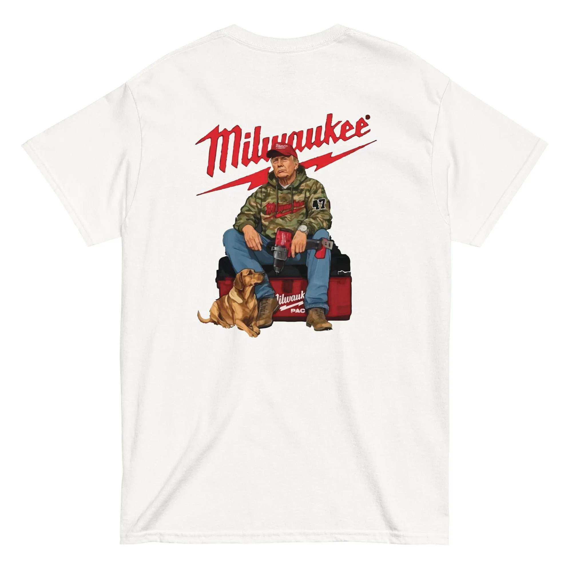 Milwaukee Trump Camo Shirt Full Hand Drill T Shirt Dog Hunt Merch