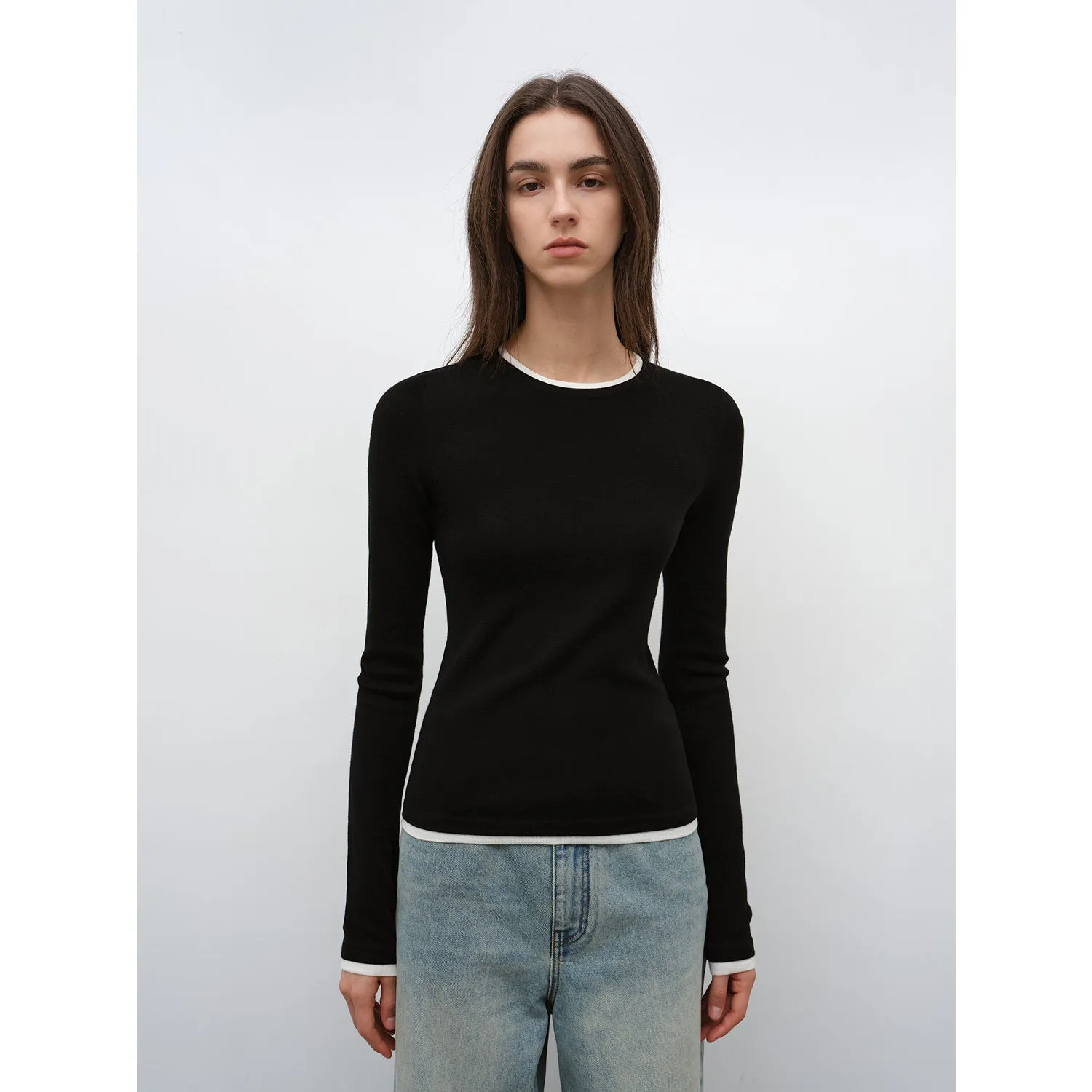 Minimalist Wool Knit Sweater