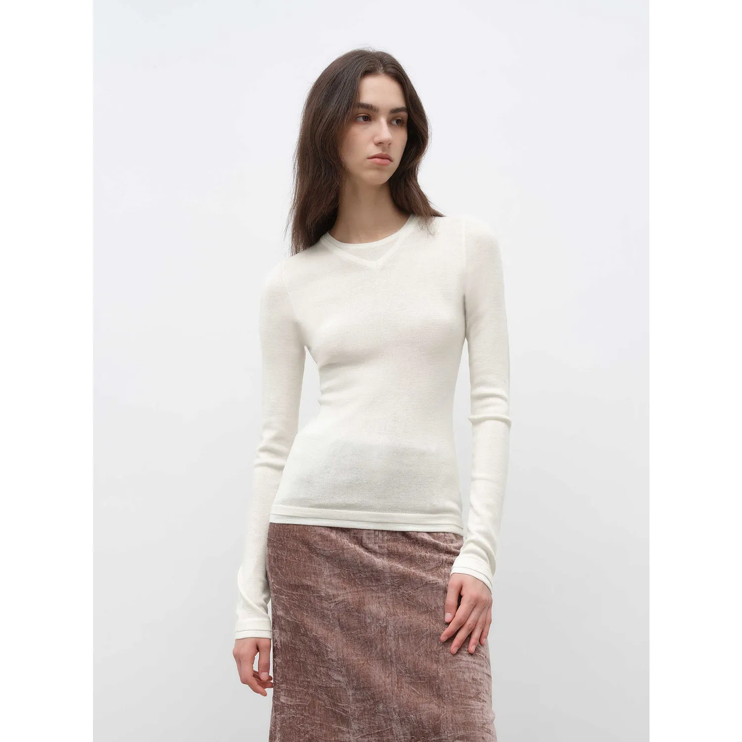Minimalist Wool Knit Sweater