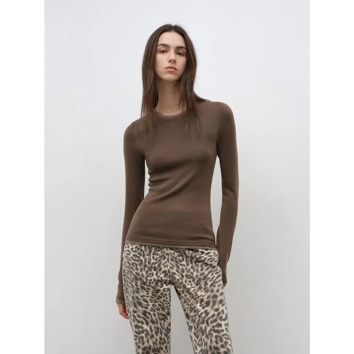 Minimalist Wool Knit Sweater