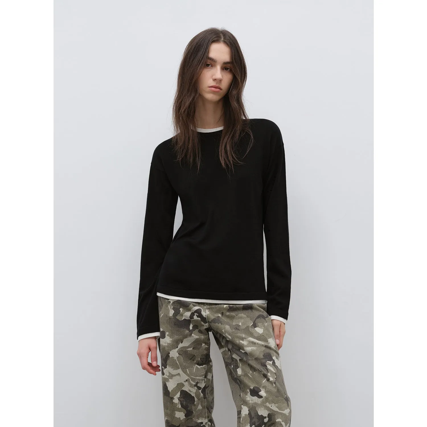 Minimalist Wool Knit Sweater