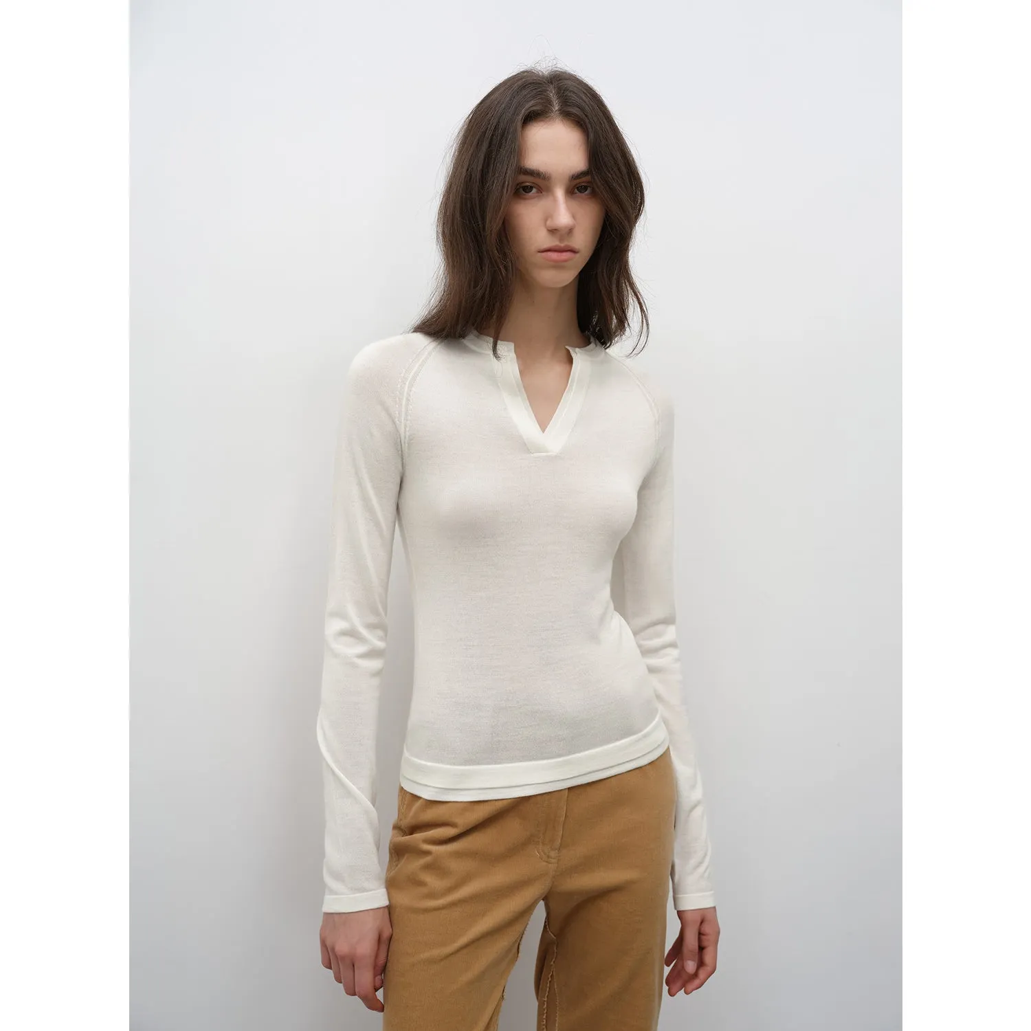 Minimalist Wool Knit Sweater