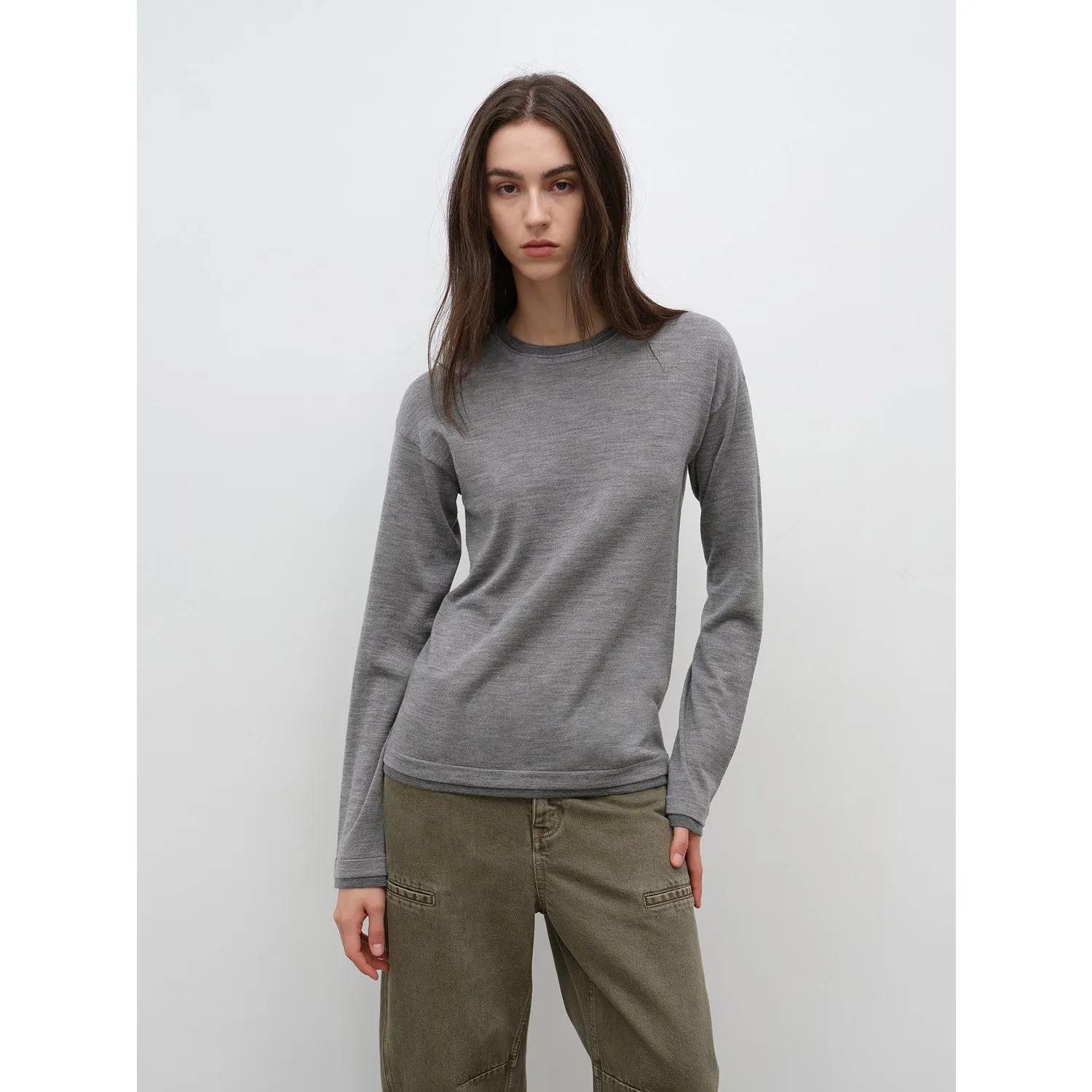 Minimalist Wool Knit Sweater