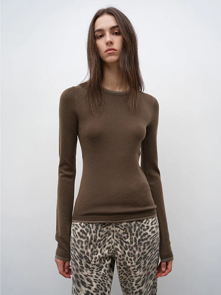 Minimalist Wool Knit Sweater