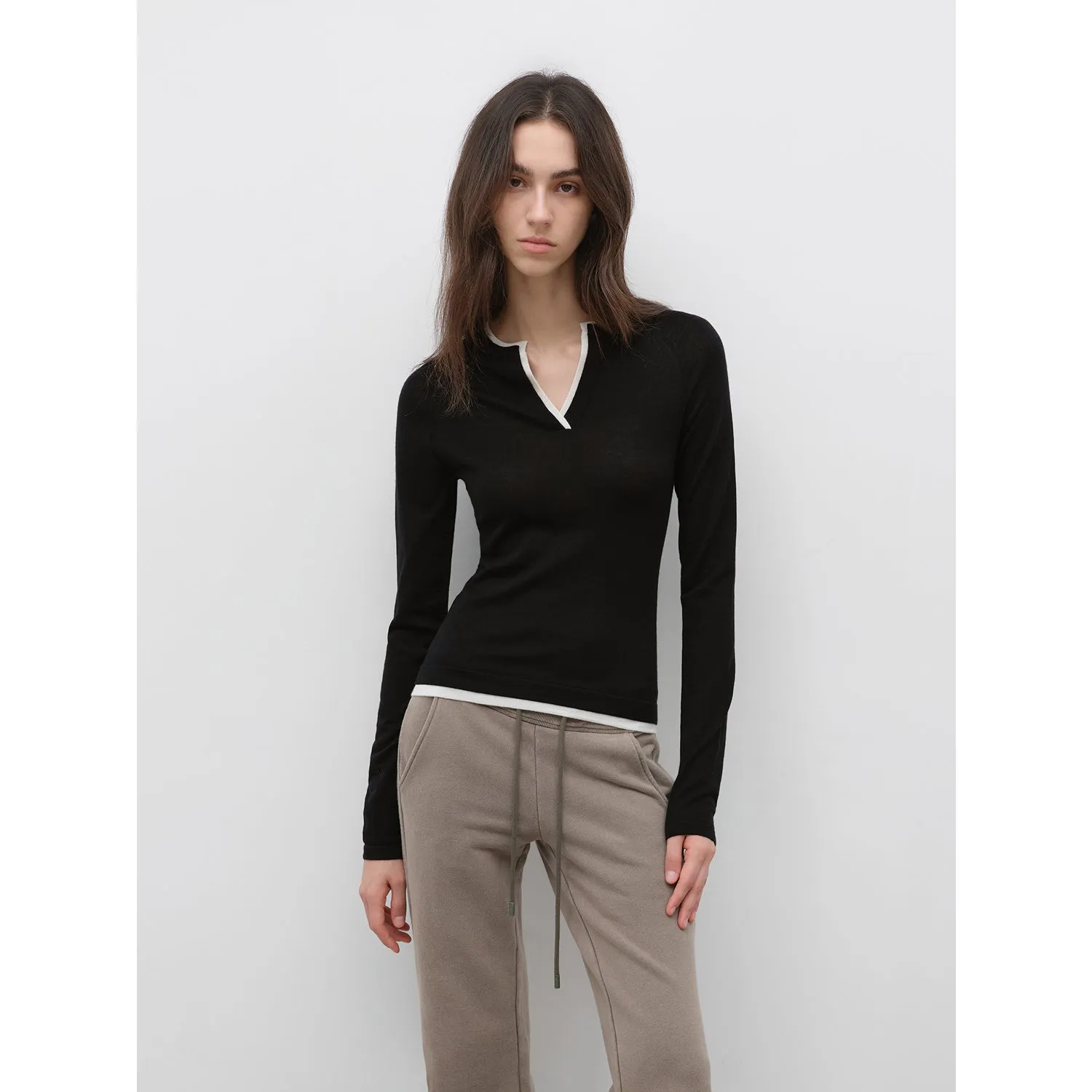 Minimalist Wool Knit Sweater