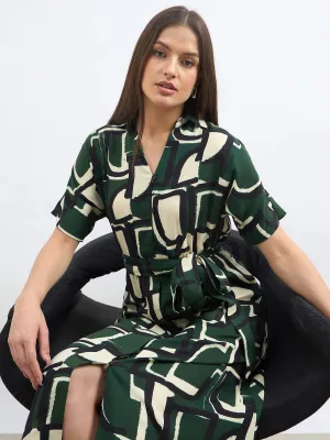 Mirelin Dolman Sleeve Shirt Dress-Multi