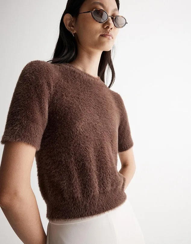 Mochi Knit Tee - Chocolate