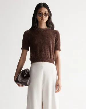 Mochi Knit Tee - Chocolate