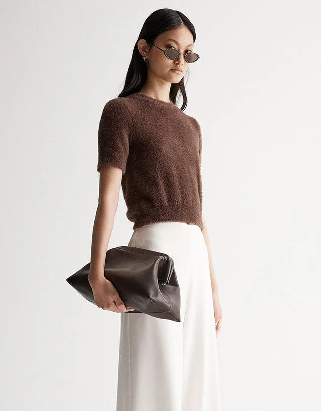 Mochi Knit Tee - Chocolate