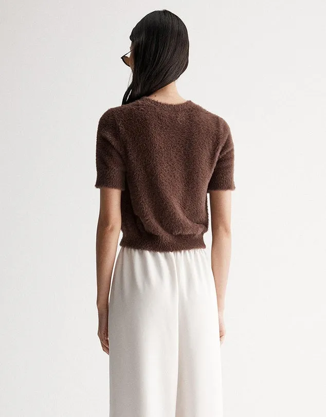 Mochi Knit Tee - Chocolate