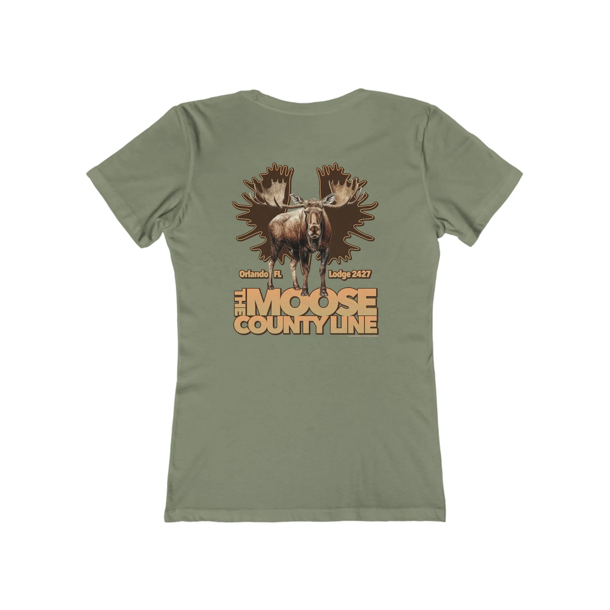 Moose Lodge 2427 - Moose Antlers - Women's T-Shirt (Front & Back Prints)