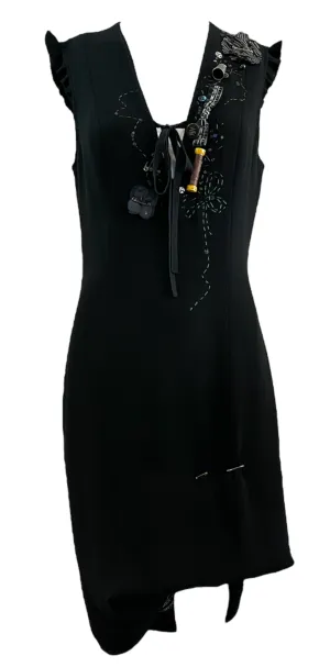 Moschino Early 2000s Little  Black "Tailored" Dress