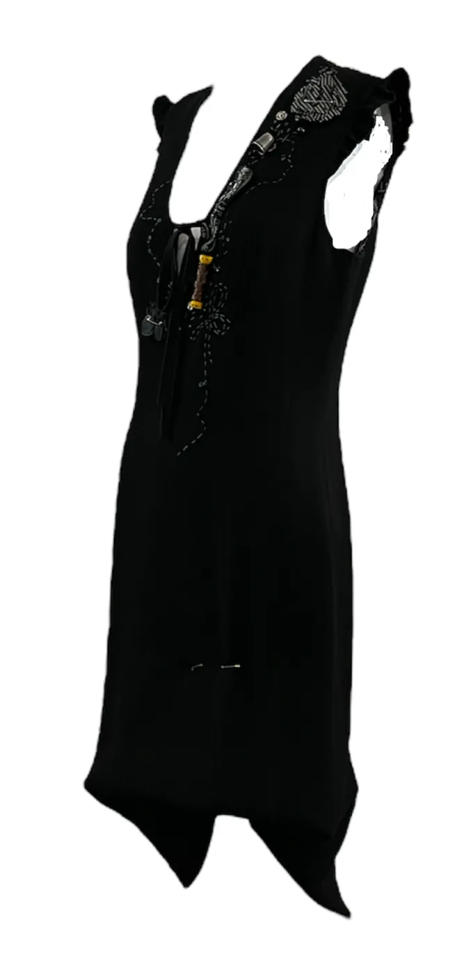 Moschino Early 2000s Little  Black "Tailored" Dress