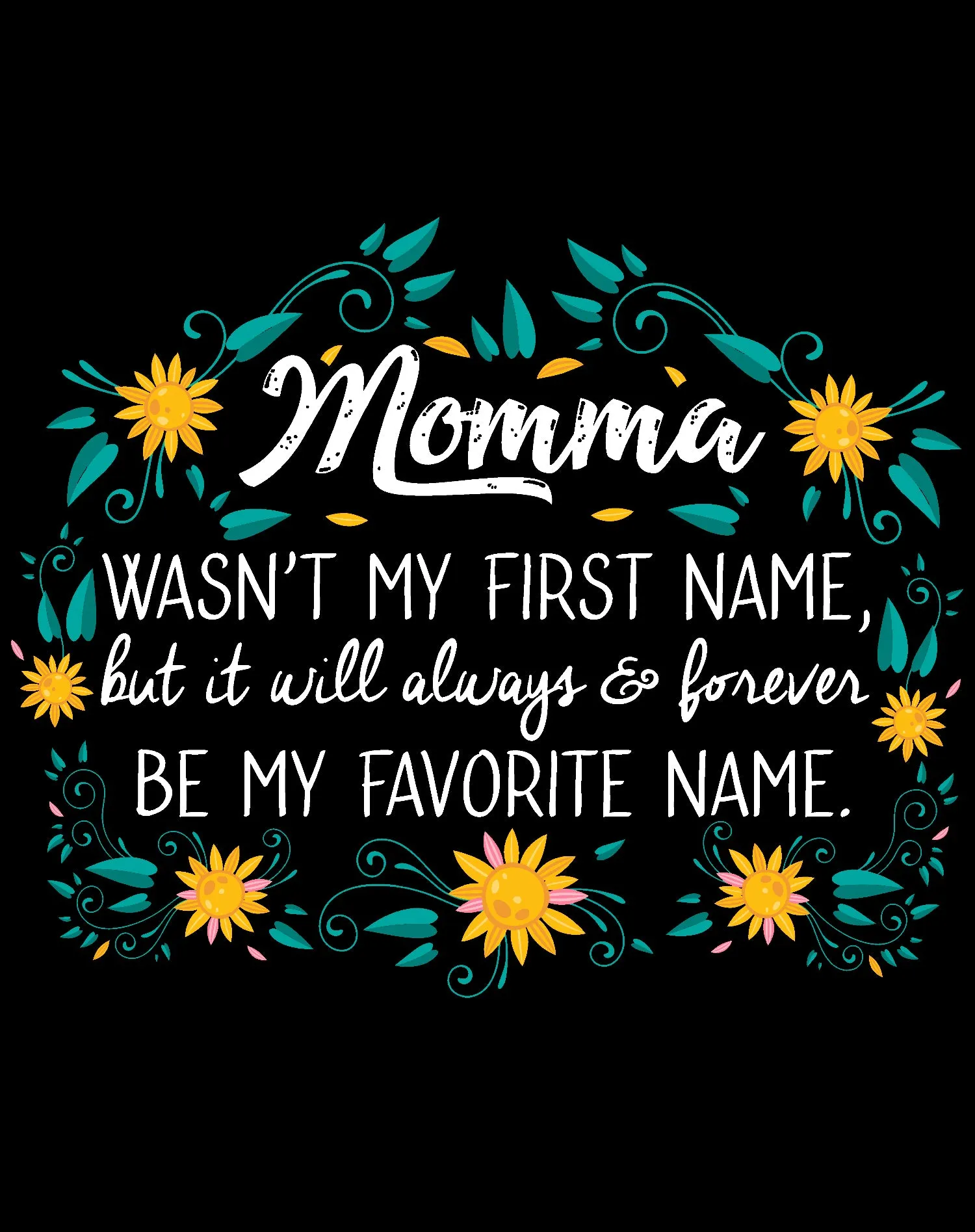 Mother's Day Splash Mom Mum Momma Forever Favourite Flowers Women's T-Shirt