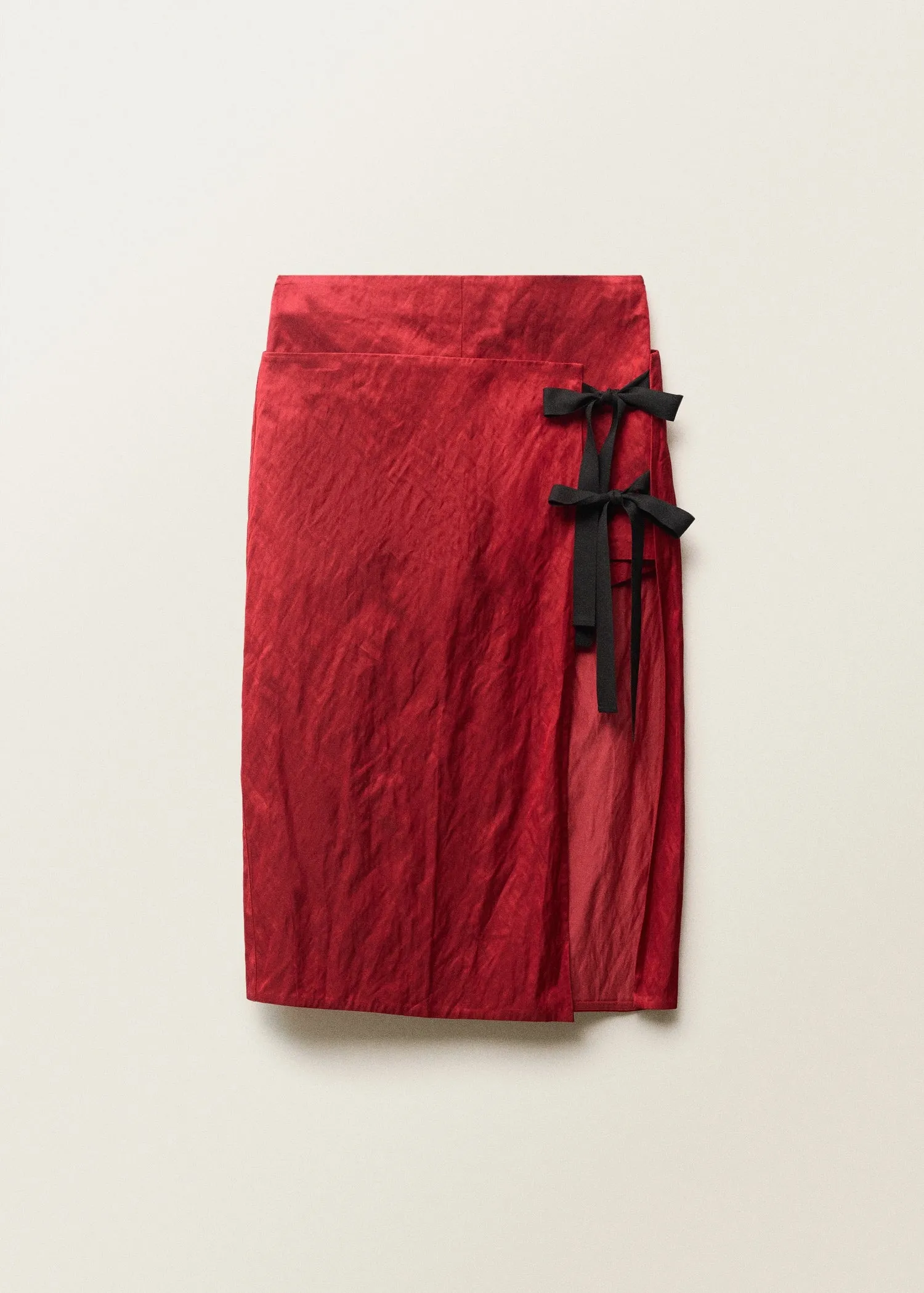 Multi-position textured skirt with bows