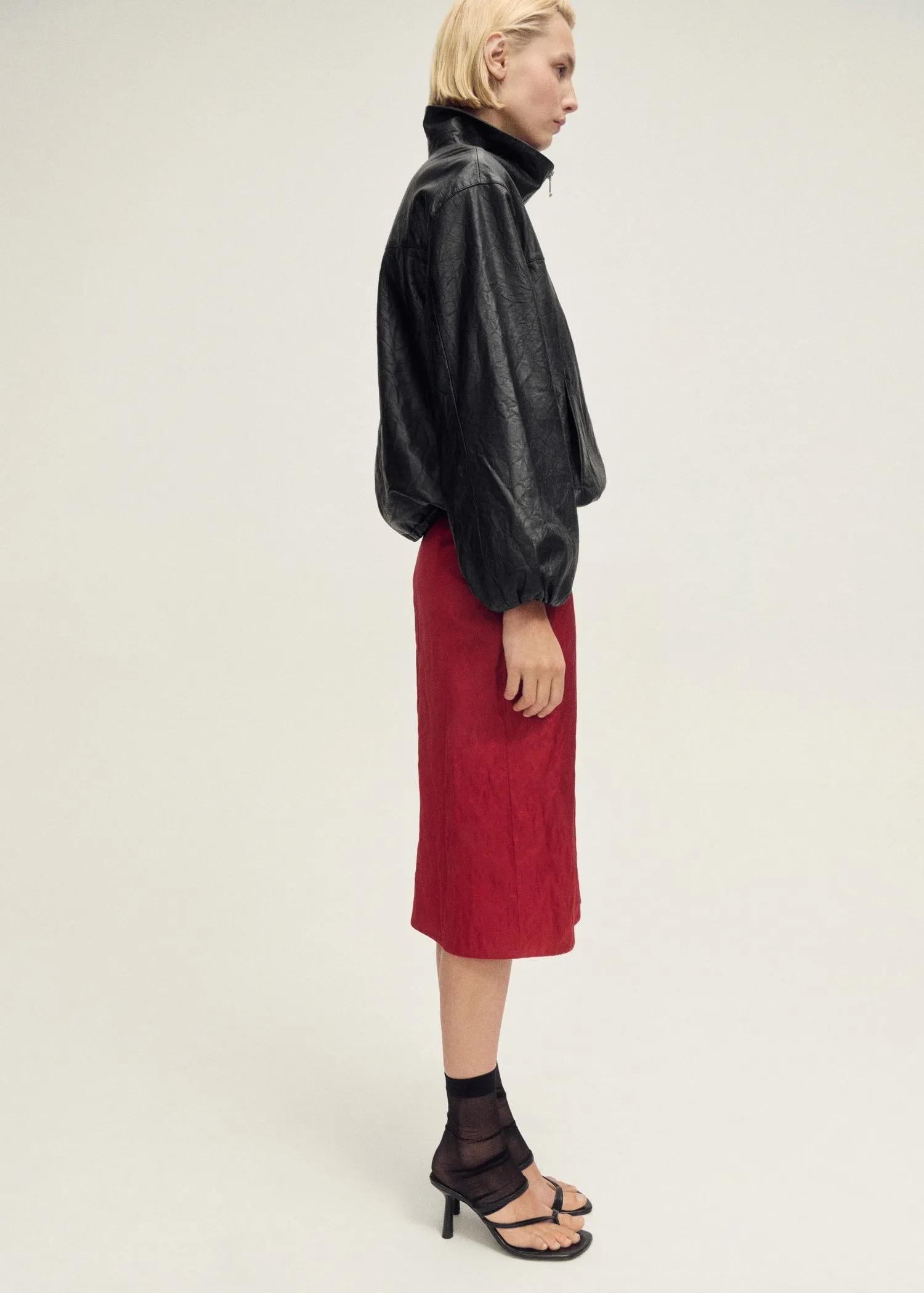 Multi-position textured skirt with bows
