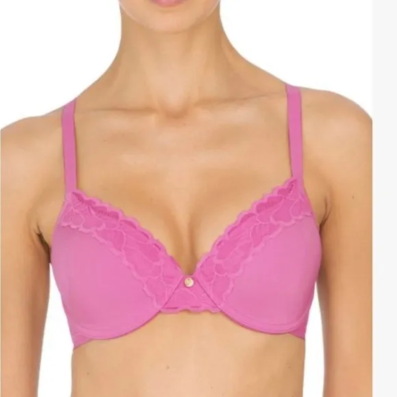 NATORI REFINED CONTOUR UNDERWIRE BRA 34DDD NEW PINK