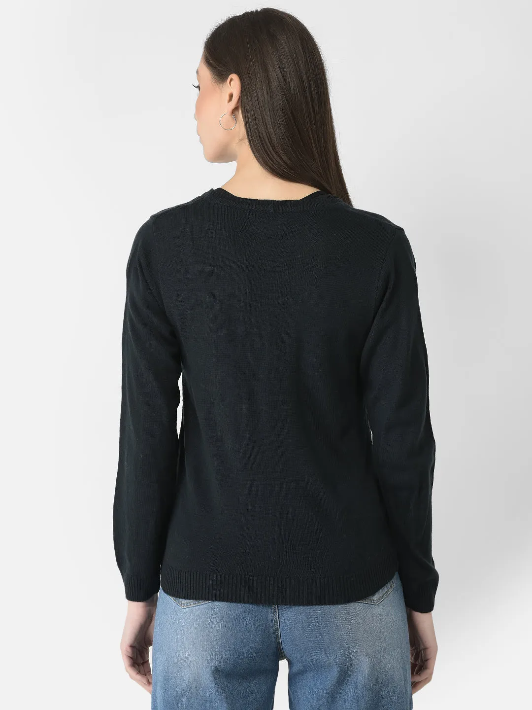 Navy Blue Printed Cardigan