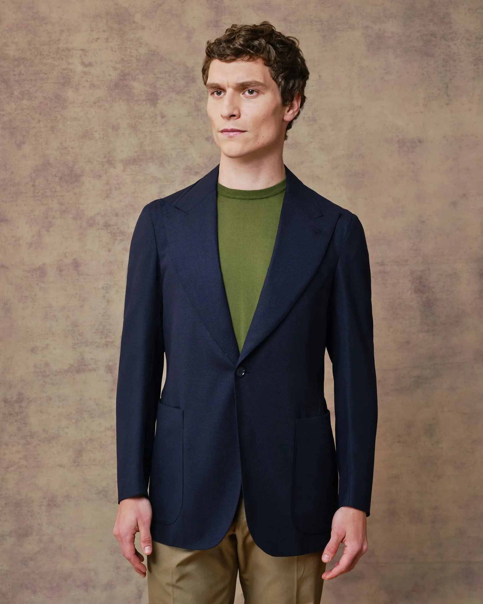 Navy Ultra-Light Unstructured Blazer